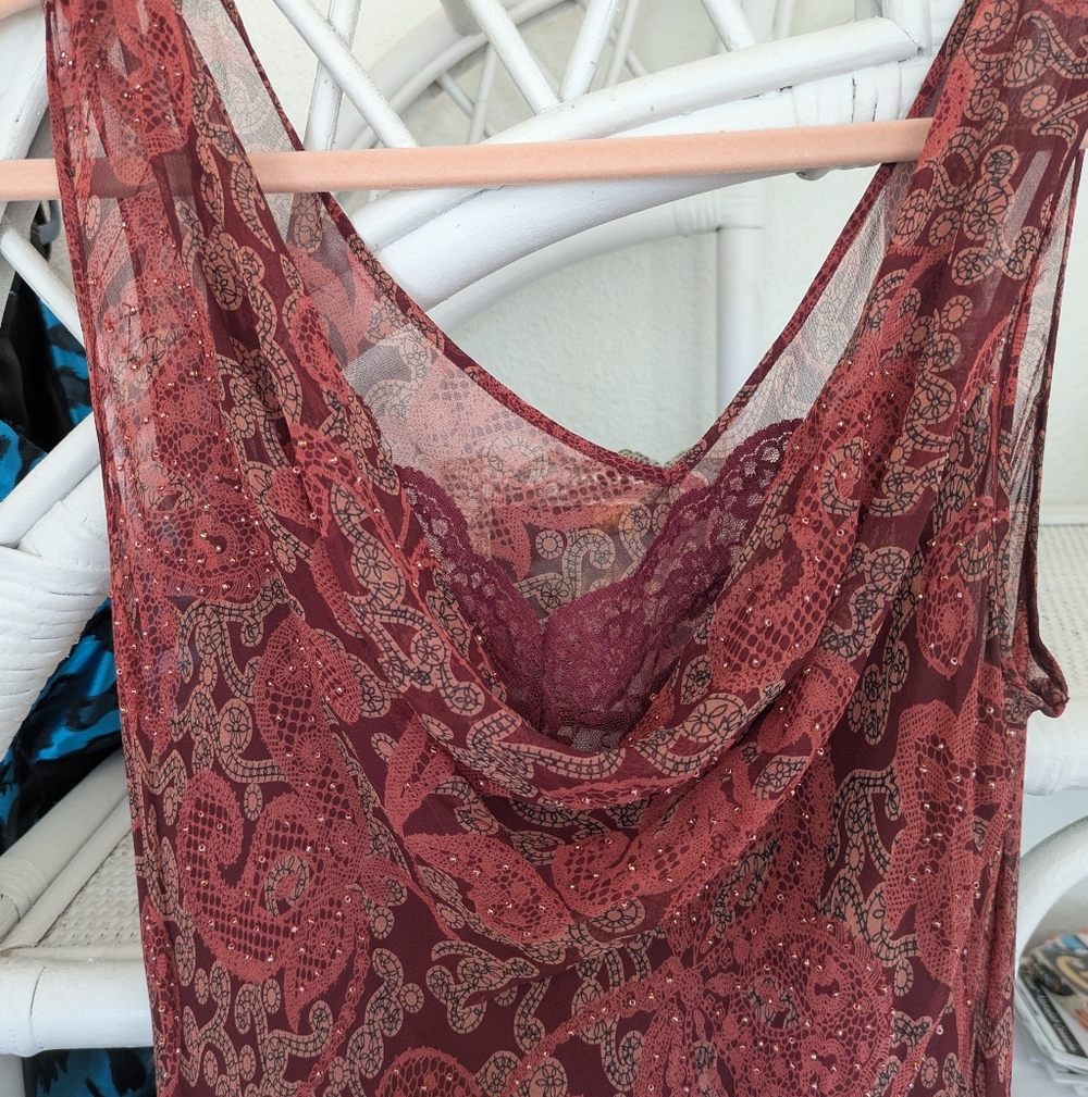 Beautiful 90s Silk Beaded Bias Slip Dress - Picture 15 of 16